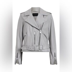 Allsaints Balfern Leather Biker Jacket Size 6